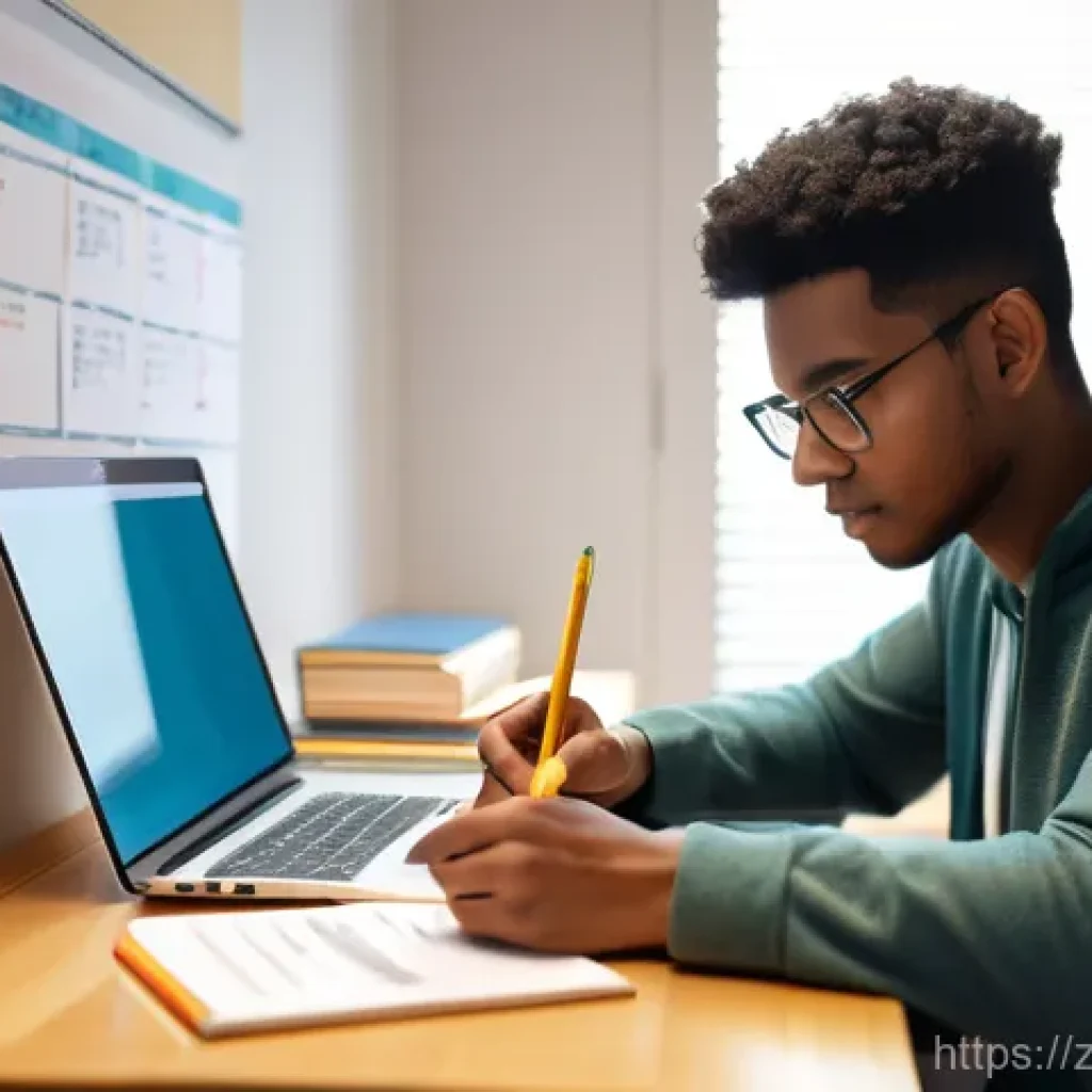 공인중개사 시험 성공을 위한 경험 공유 - **Prompt: Focused Study Session with Personalized Plan**
"A well-lit, organized study space in a...