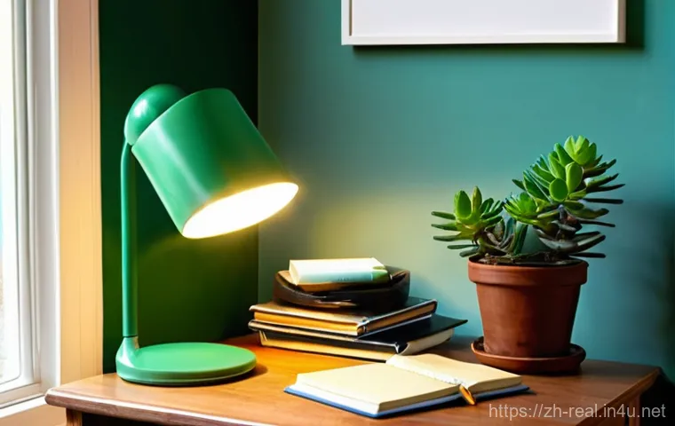 공인중개사 시험 준비와 최적의 학습 환경 - **Prompt:** A cozy, meticulously organized home study corner designed for peak concentration. A youn...