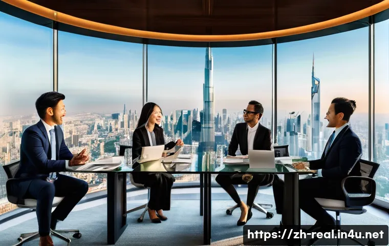 공인중개사 자격증 활용 글로벌 부동산 진출 - **Global Real Estate Professionals Celebrating Market Confidence in 2025:** A diverse group of real ...