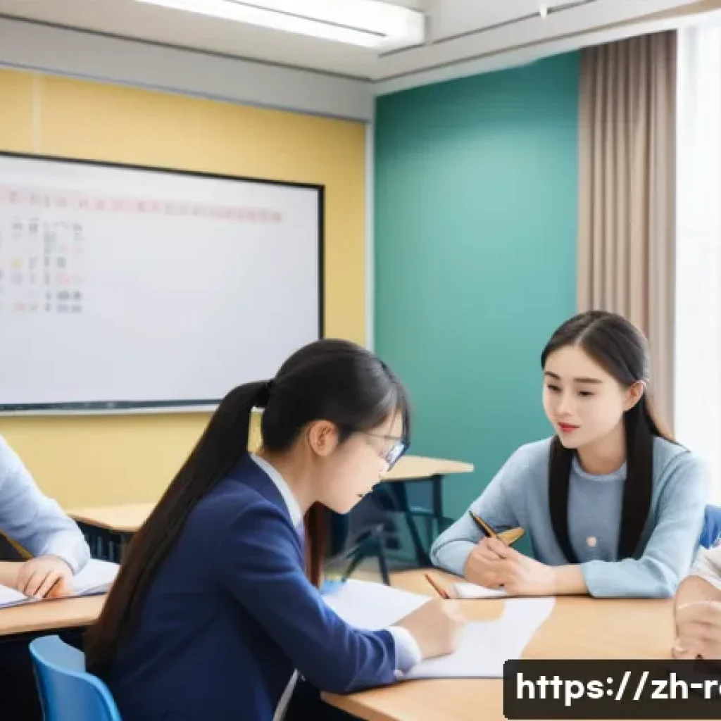 공인중개사 자격증의 자격 조건 분석 - A modern Chinese classroom setting focused on adult students preparing for the Real Estate Agent Qua...