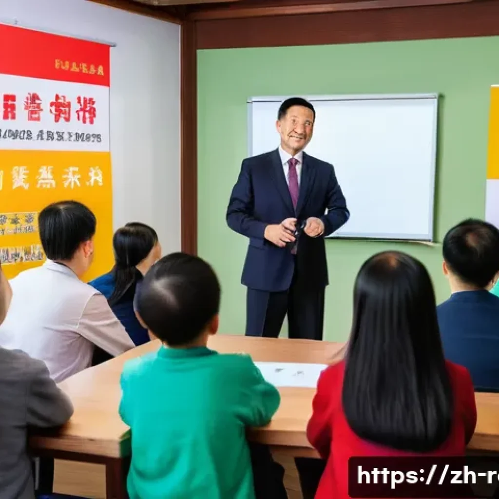 공인중개사 자격증 취득 후 사회적 가치 창출 사례 - A modern community center scene in a Chinese urban neighborhood, showcasing a certified real estate ...