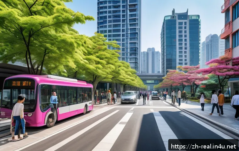 공인중개사와 부동산 시장에 대한 통찰력 - A modern urban real estate scene showcasing a vibrant city neighborhood near a subway station and bu...