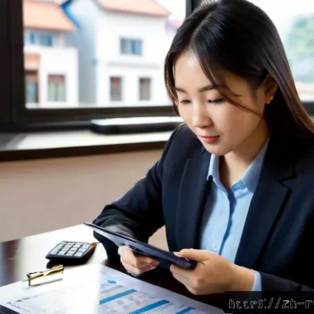 공인중개사 자격증의 실질적 가치 평가 - Photorealistic modern real estate office, a professional Chinese real estate agent in business attir...